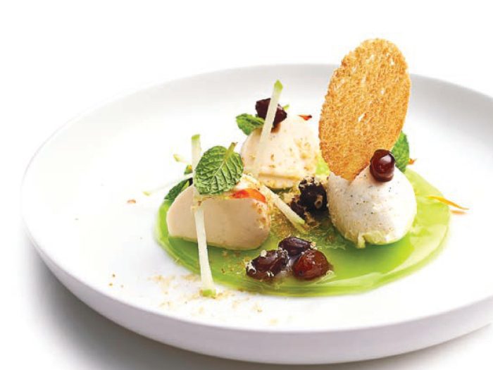 California Raisin Panna Cotta with Granny Smith Apple Gelee and Vanilla Bean Ice Cream - California Raisins Asean.