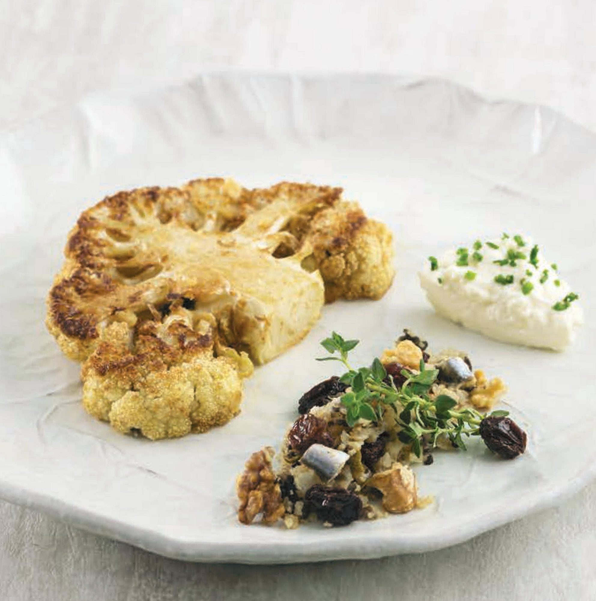 Cauliflower alla Puttanesca with California Raisins