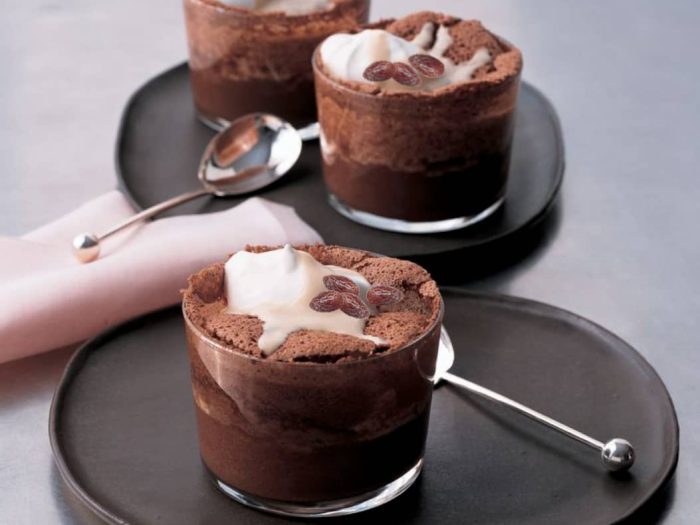 California Raisin Dark Chocolate Pudding with Orange and Lavender Creme Anglaise - California Raisin