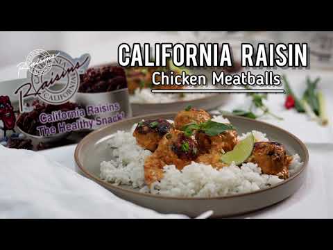 California Raisin Chicken Meatballs