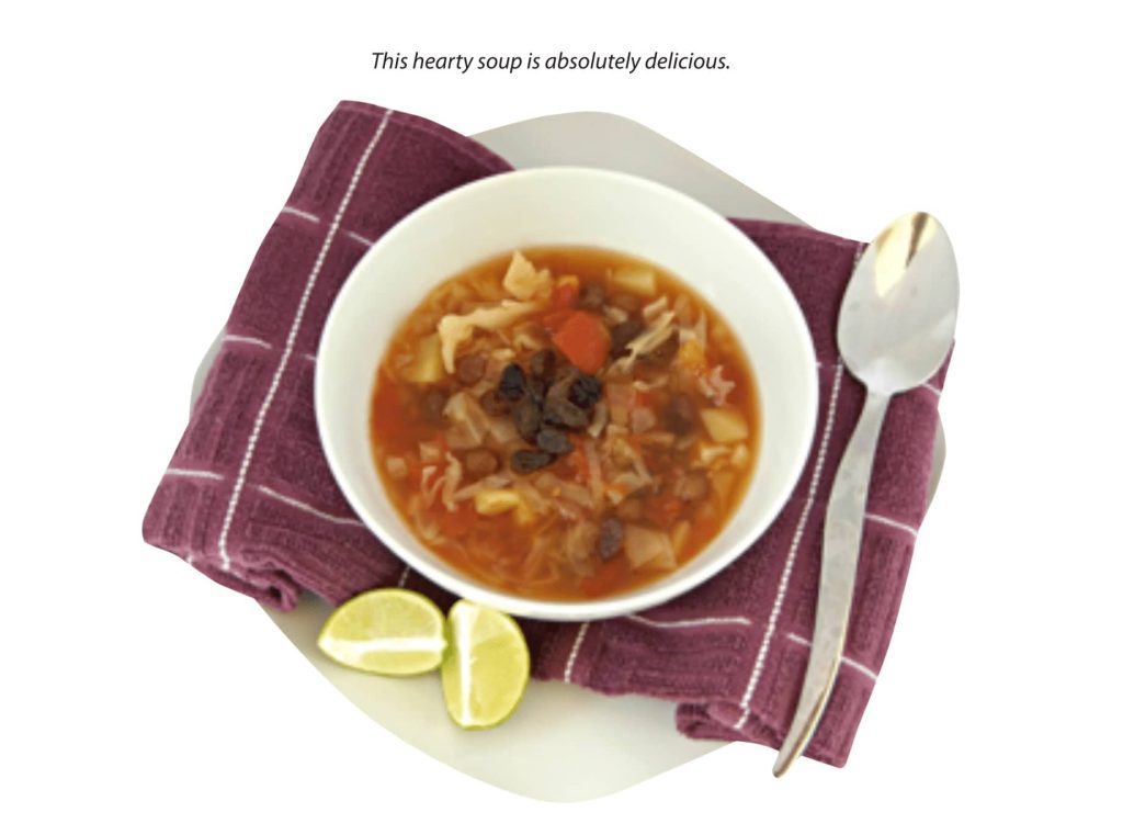 Sweet and Sour California Raisin Cabbage Soup
